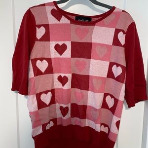 Collectif heart cropped sweater. nwt.